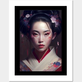 Japanese Geisha In Digital Art. Gift Idea For Japan Fans 5 Posters and Art